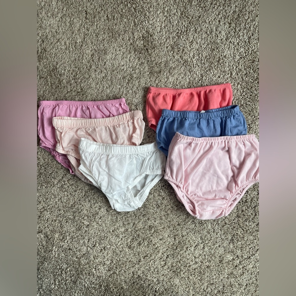 SIX baby girl diaper cover bloomers
